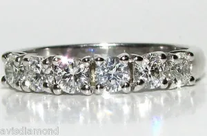 1.00 ROUND CUT DIAMONDS BAND RING MODERN A  G/VS