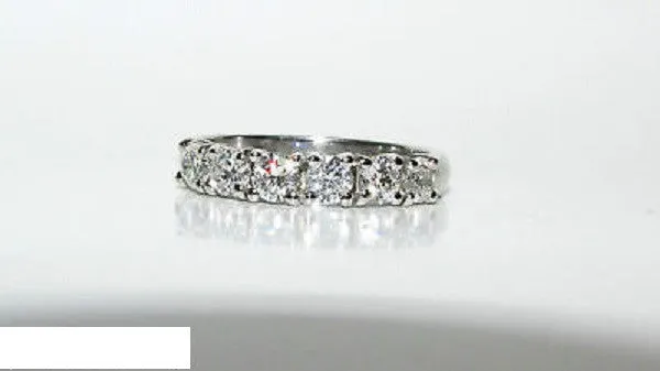 1.00 ROUND CUT DIAMONDS BAND RING MODERN A  G/VS