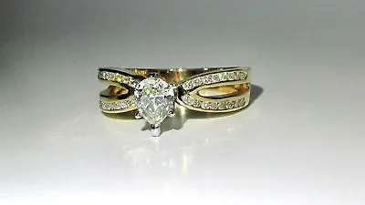 1.02CT PEAR SHAPE DIAMOND RING 14KT MODERN CLASS