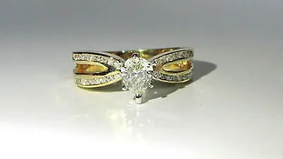1.02CT PEAR SHAPE DIAMOND RING 14KT MODERN CLASS