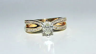 1.02CT PEAR SHAPE DIAMOND RING 14KT MODERN CLASS