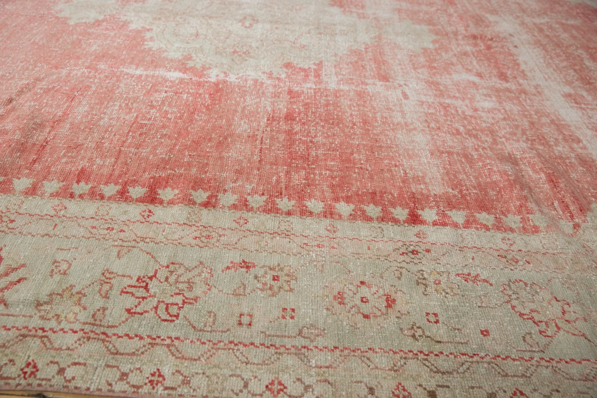10x14 Vintage Distressed Oushak Carpet