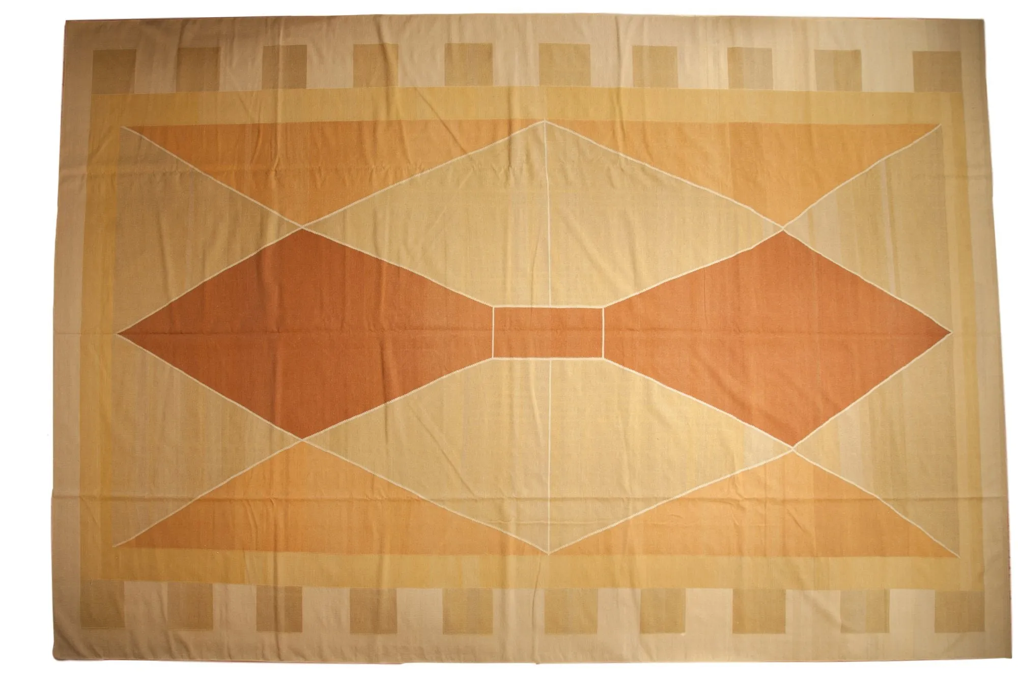 12.5x18 Vintage Contemporary Kilim Carpet