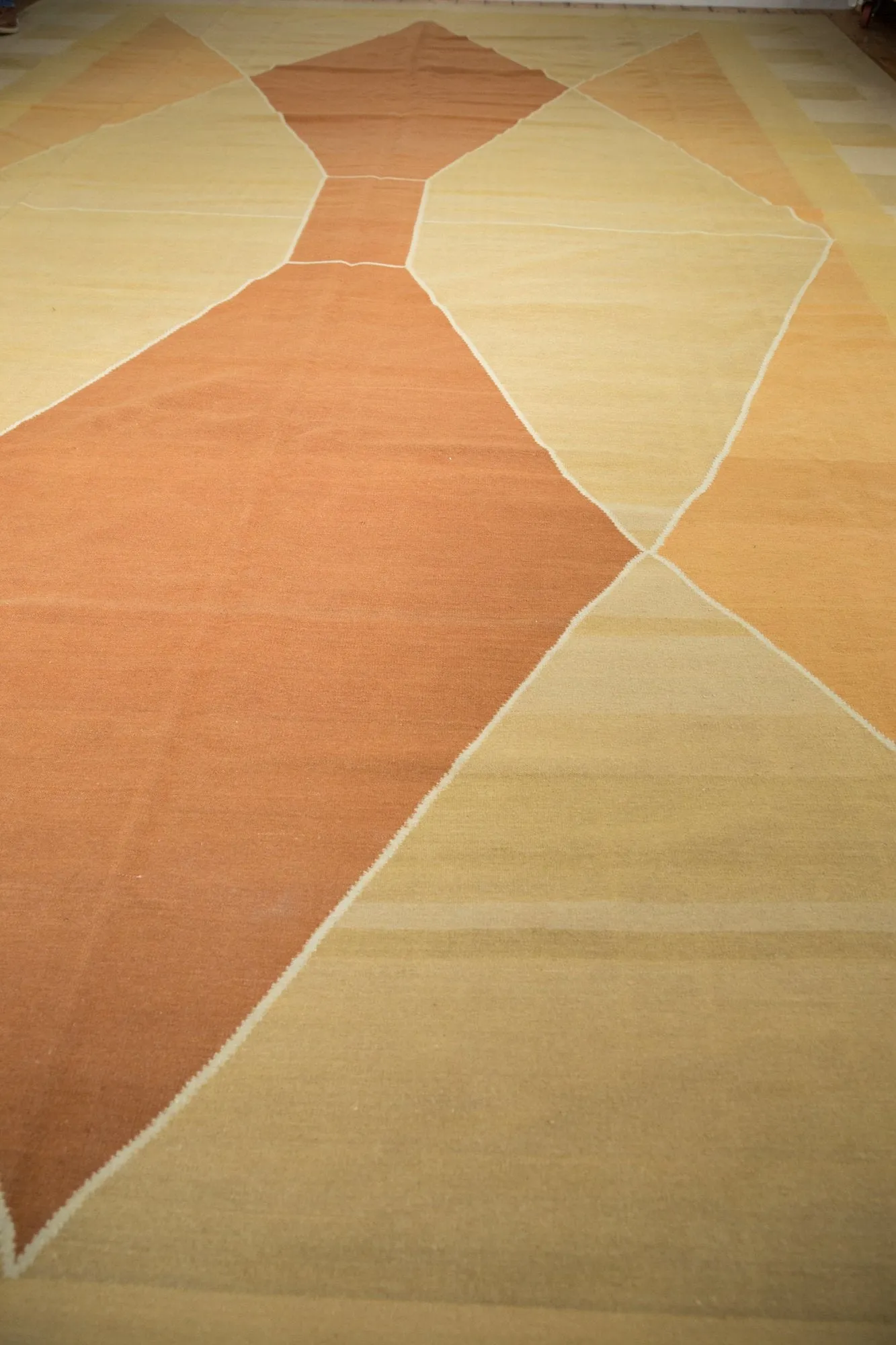 12.5x18 Vintage Contemporary Kilim Carpet
