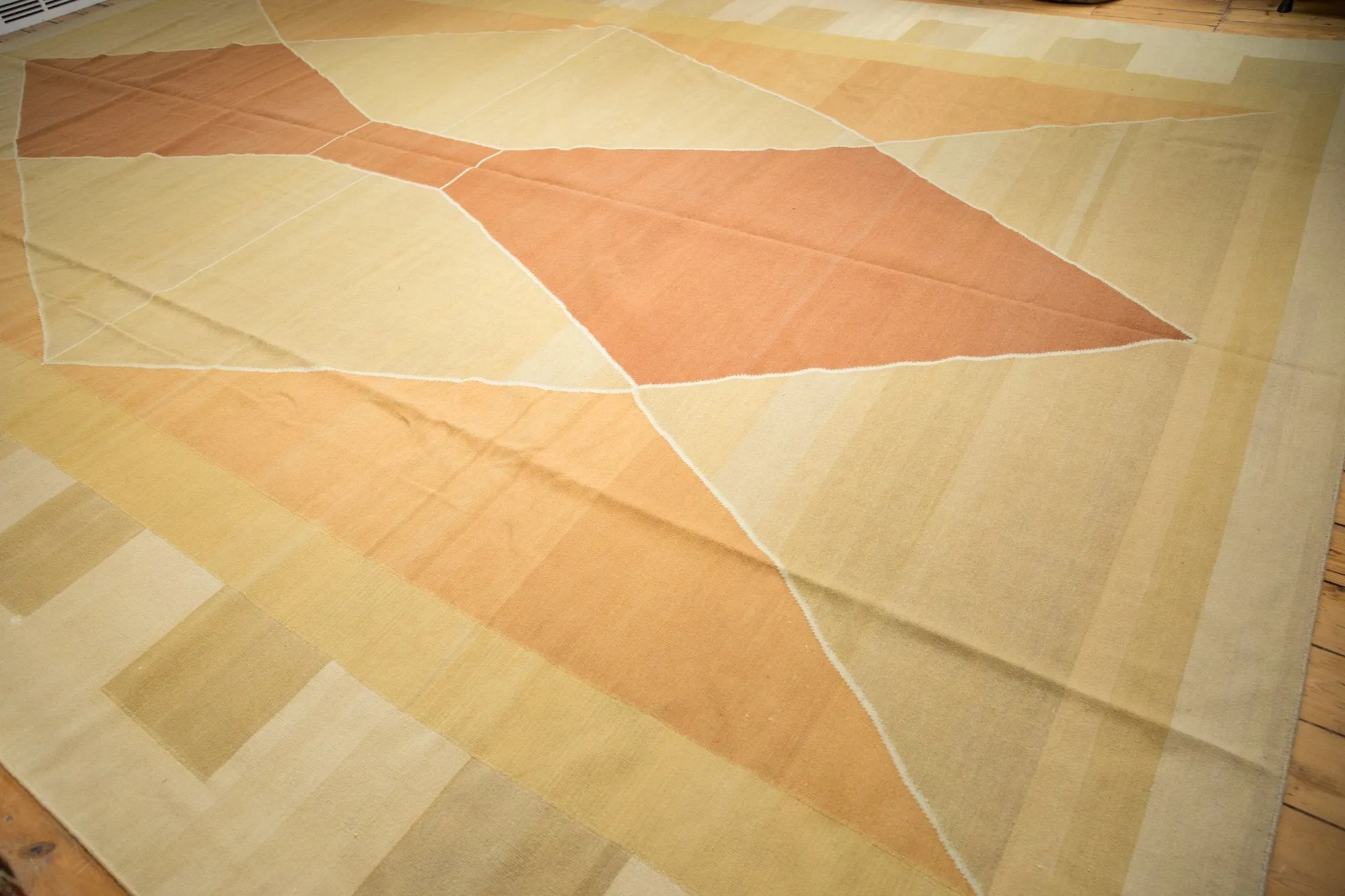 12.5x18 Vintage Contemporary Kilim Carpet