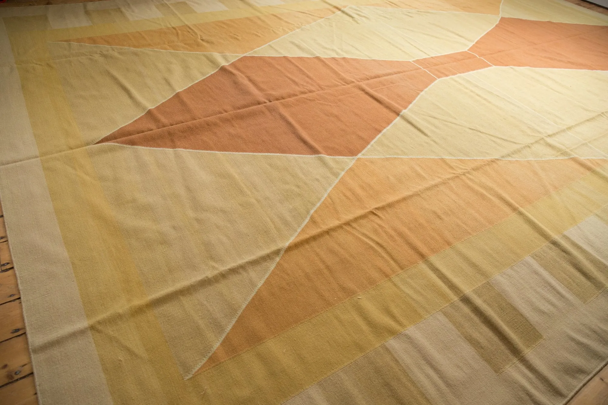 12.5x18 Vintage Contemporary Kilim Carpet