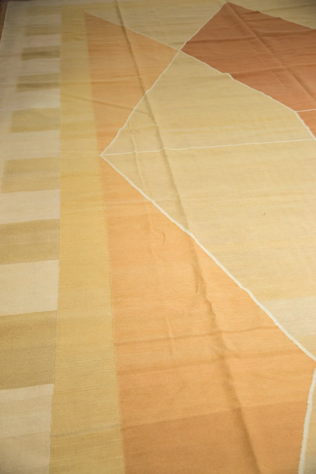 12.5x18 Vintage Contemporary Kilim Carpet