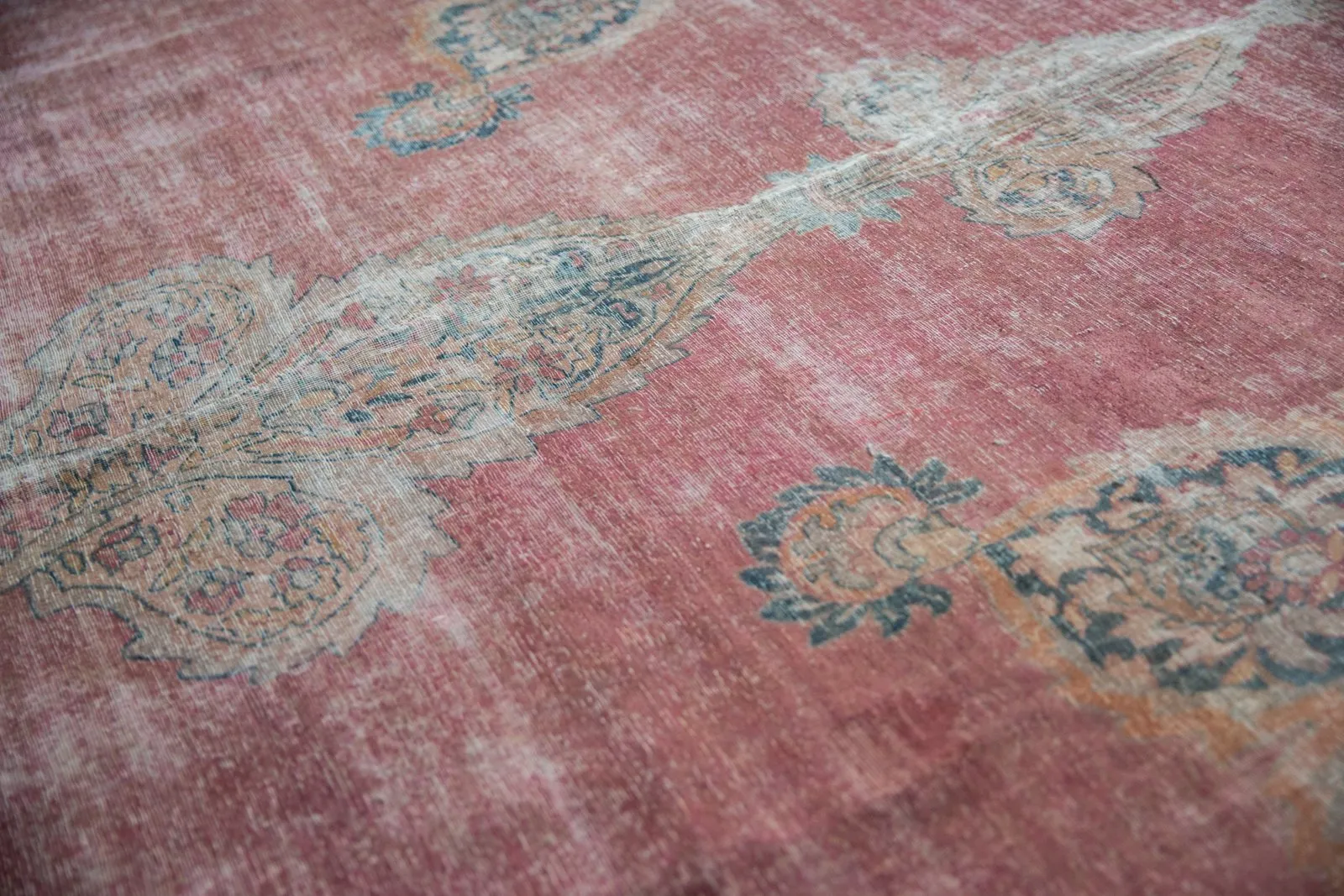 12x18.5 Antique Distressed Kermanshah Carpet