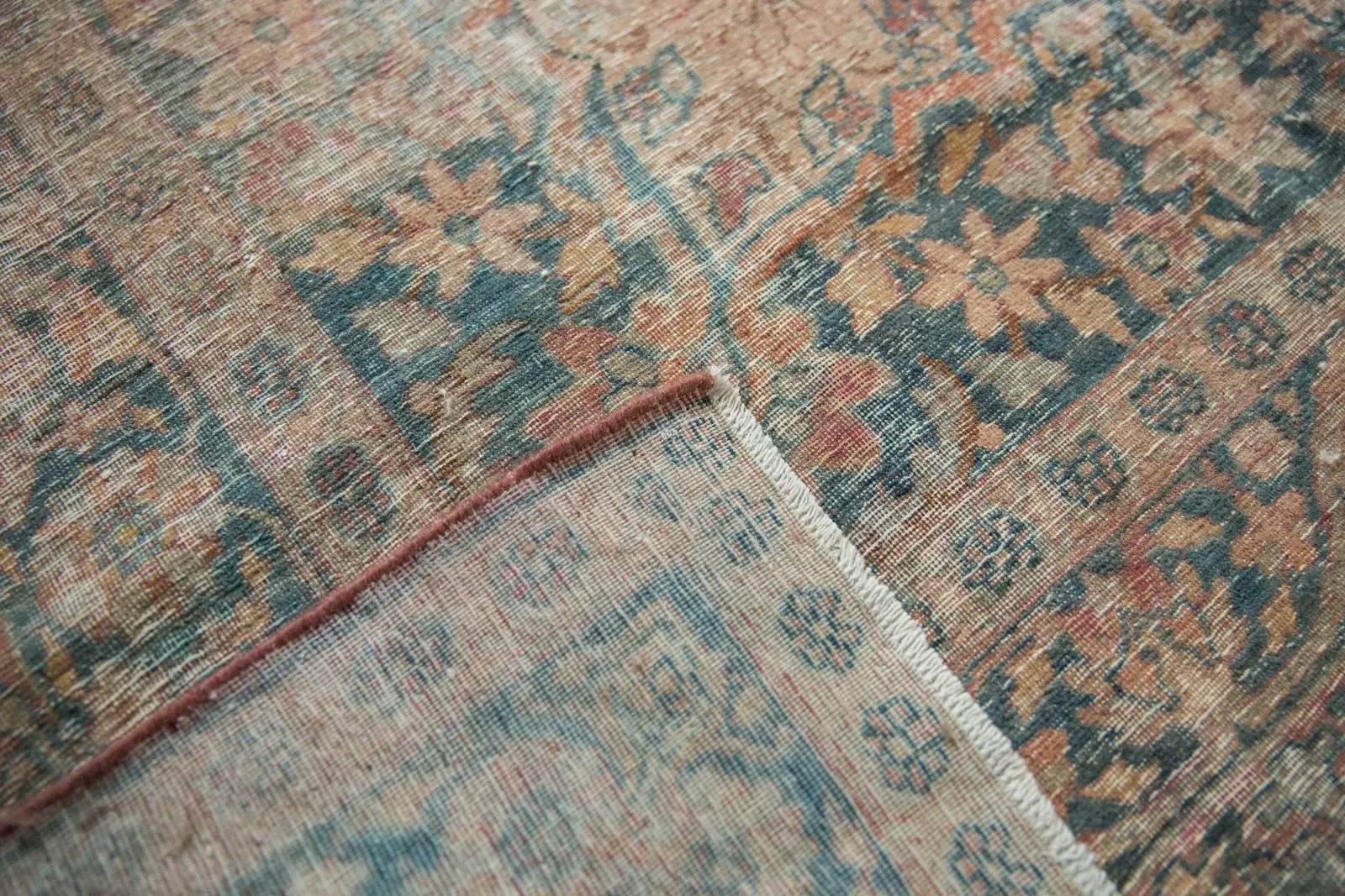 12x18.5 Antique Distressed Kermanshah Carpet