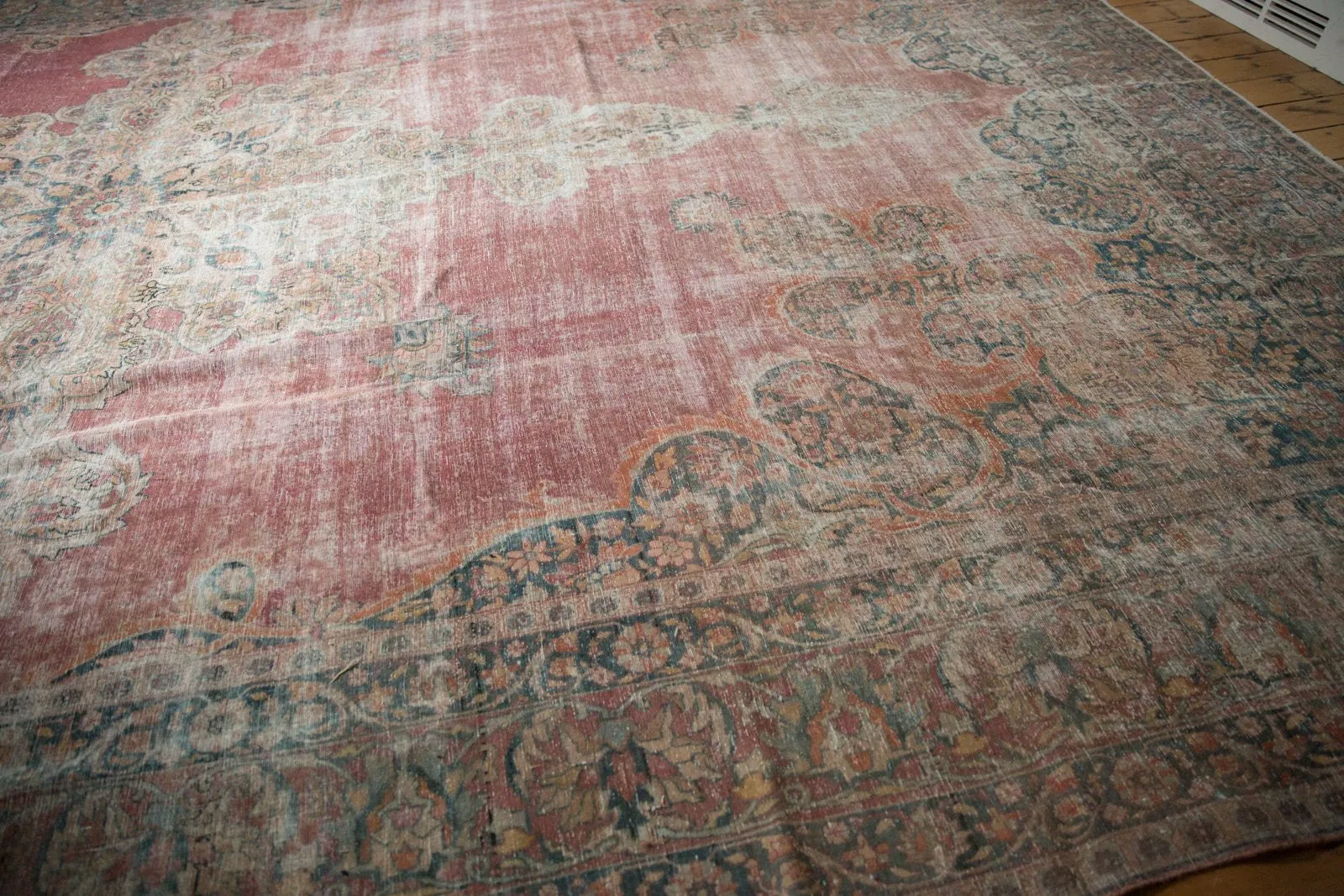 12x18.5 Antique Distressed Kermanshah Carpet