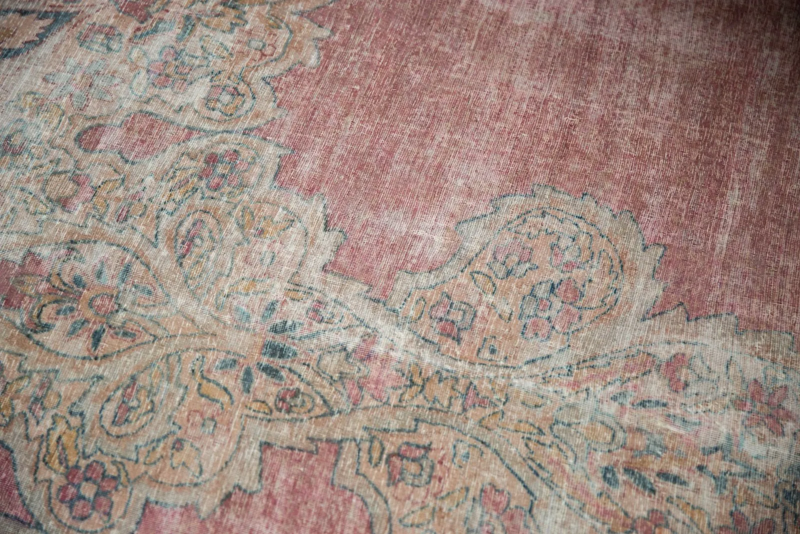 12x18.5 Antique Distressed Kermanshah Carpet