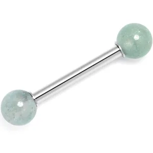 14 Gauge 5/8 Aventurine Natural Stone Tongue Ring