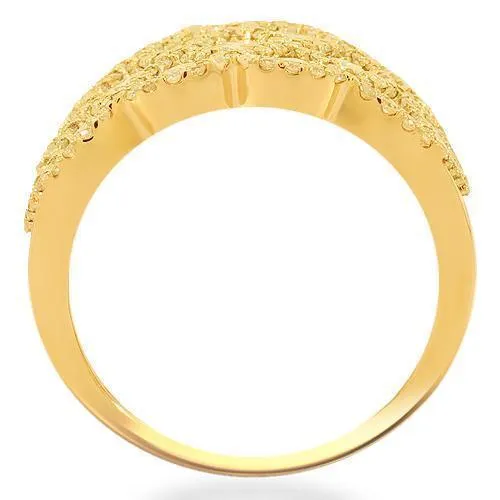 14K Solid Yellow Gold Womens Diamond Cocktail Ring 1.75 Ctw