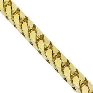 14k Yellow Gold Mens Franco Chain 7 mm