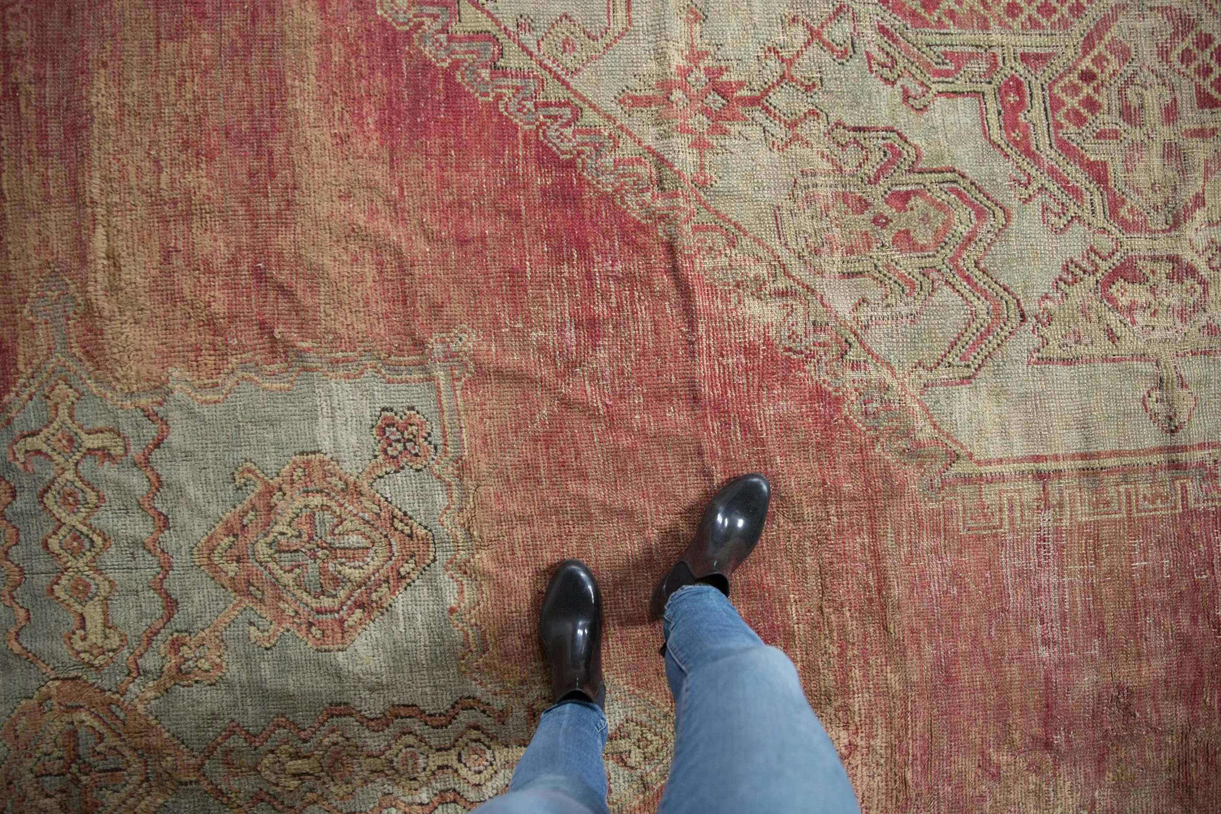 14x17 Vintage Oushak Carpet