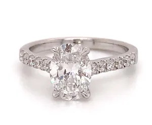 1.50ctw Oval Brilliant Cut Engagement Ring