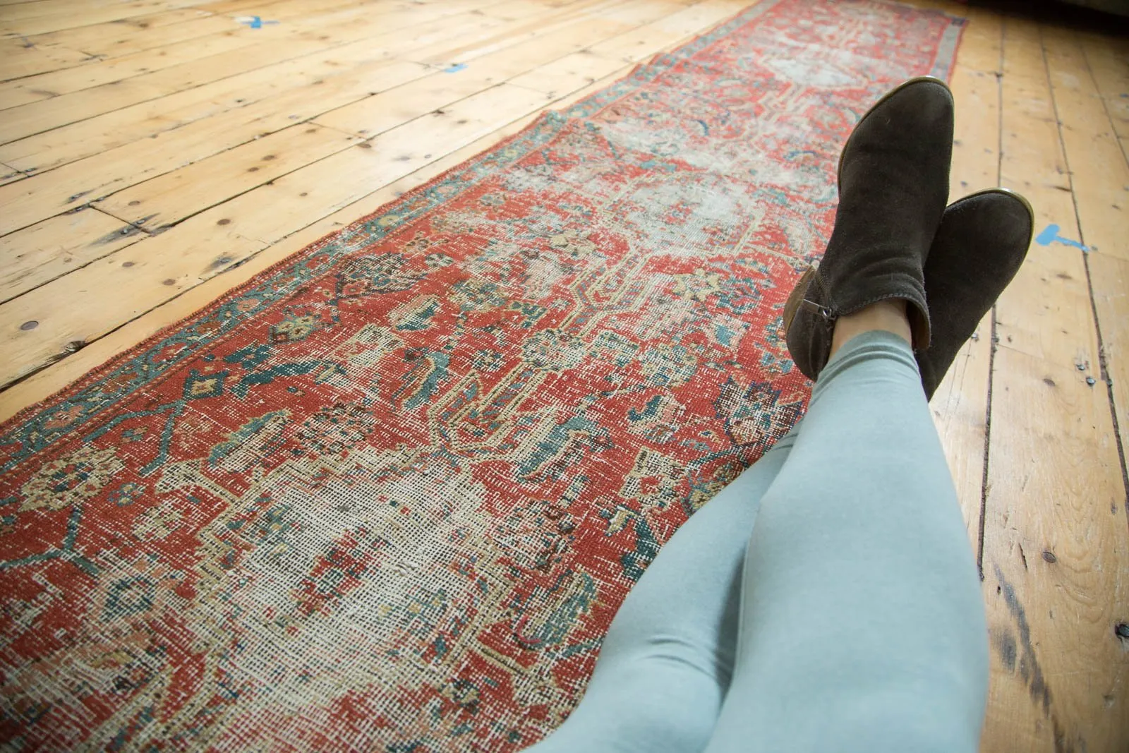 2x13.5 Antique Heriz Rug Runner