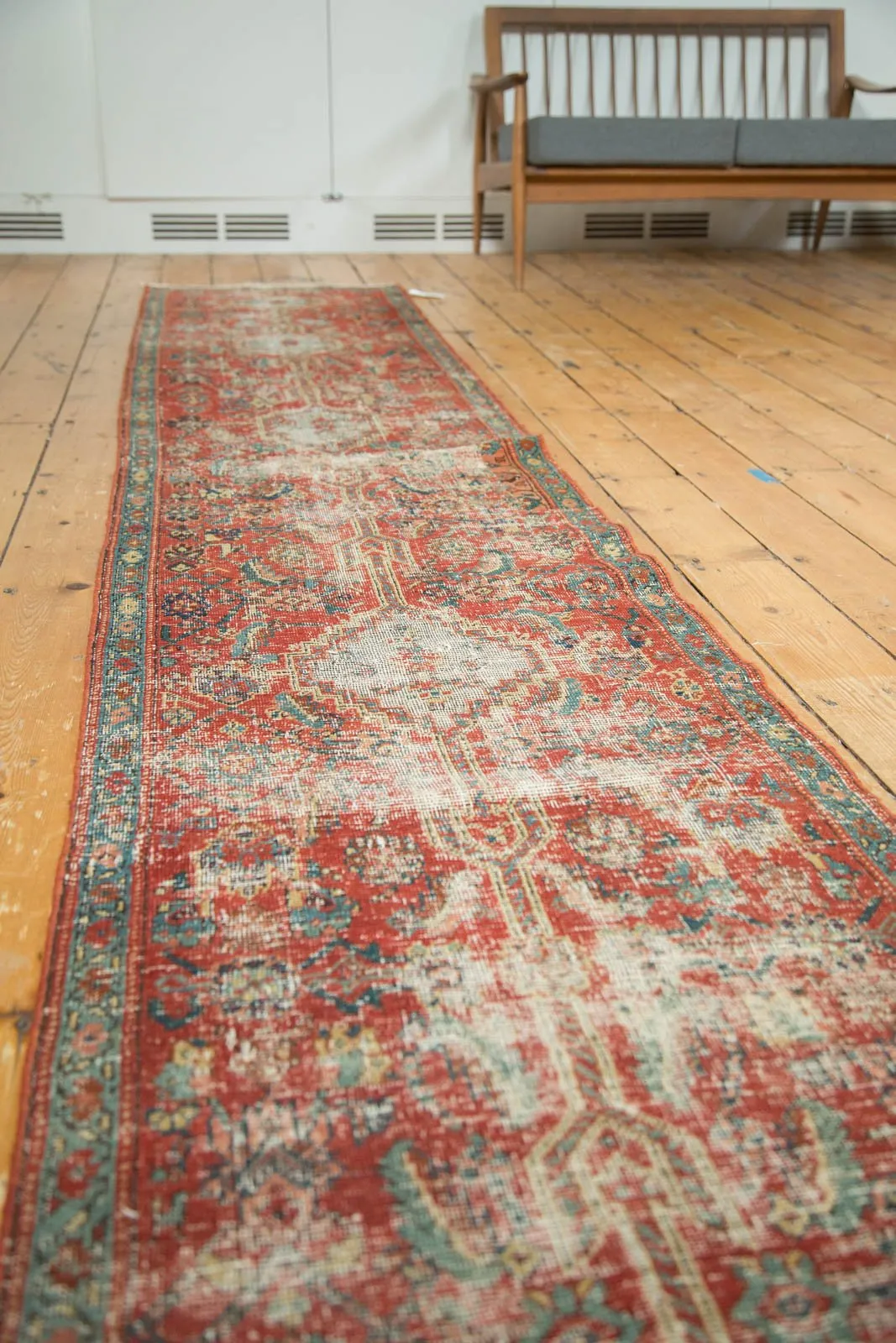 2x13.5 Antique Heriz Rug Runner