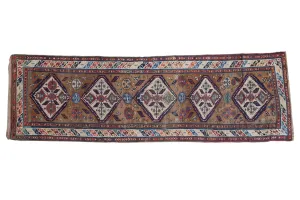 3.5x11.5 Antique Caucasian Rug Runner