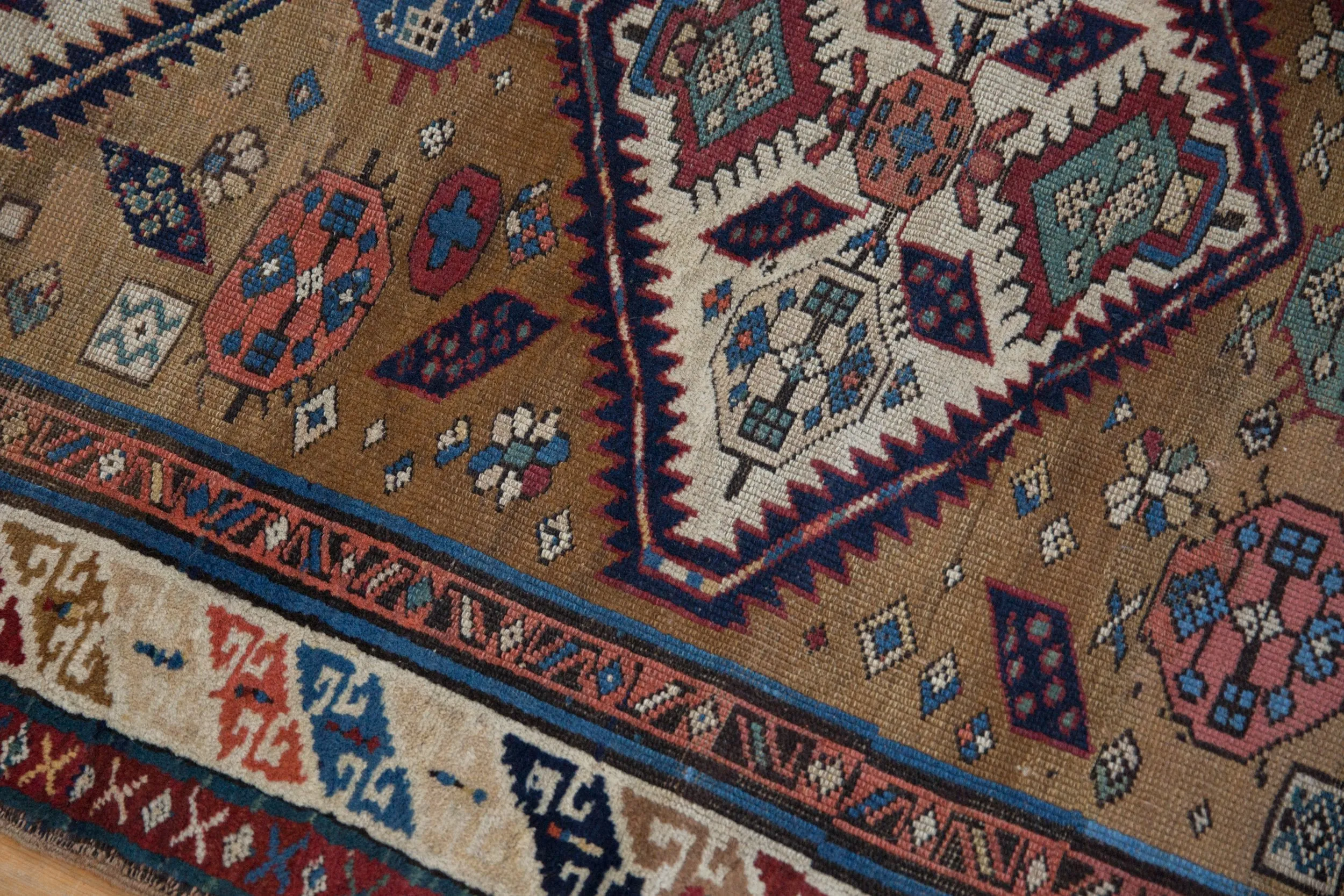 3.5x11.5 Antique Caucasian Rug Runner