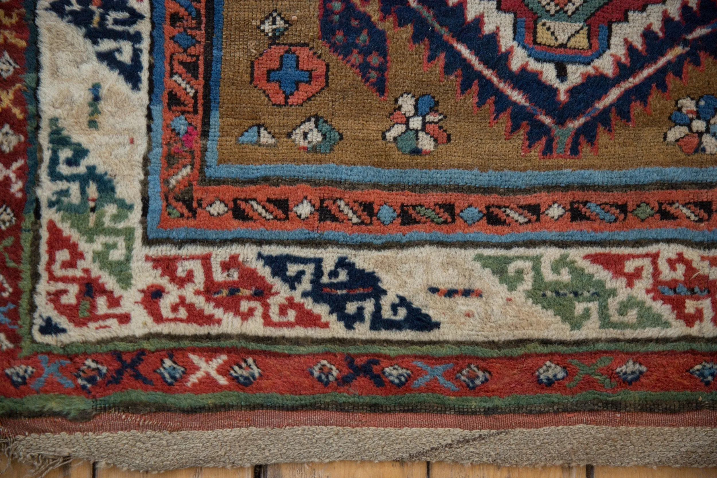 3.5x11.5 Antique Caucasian Rug Runner