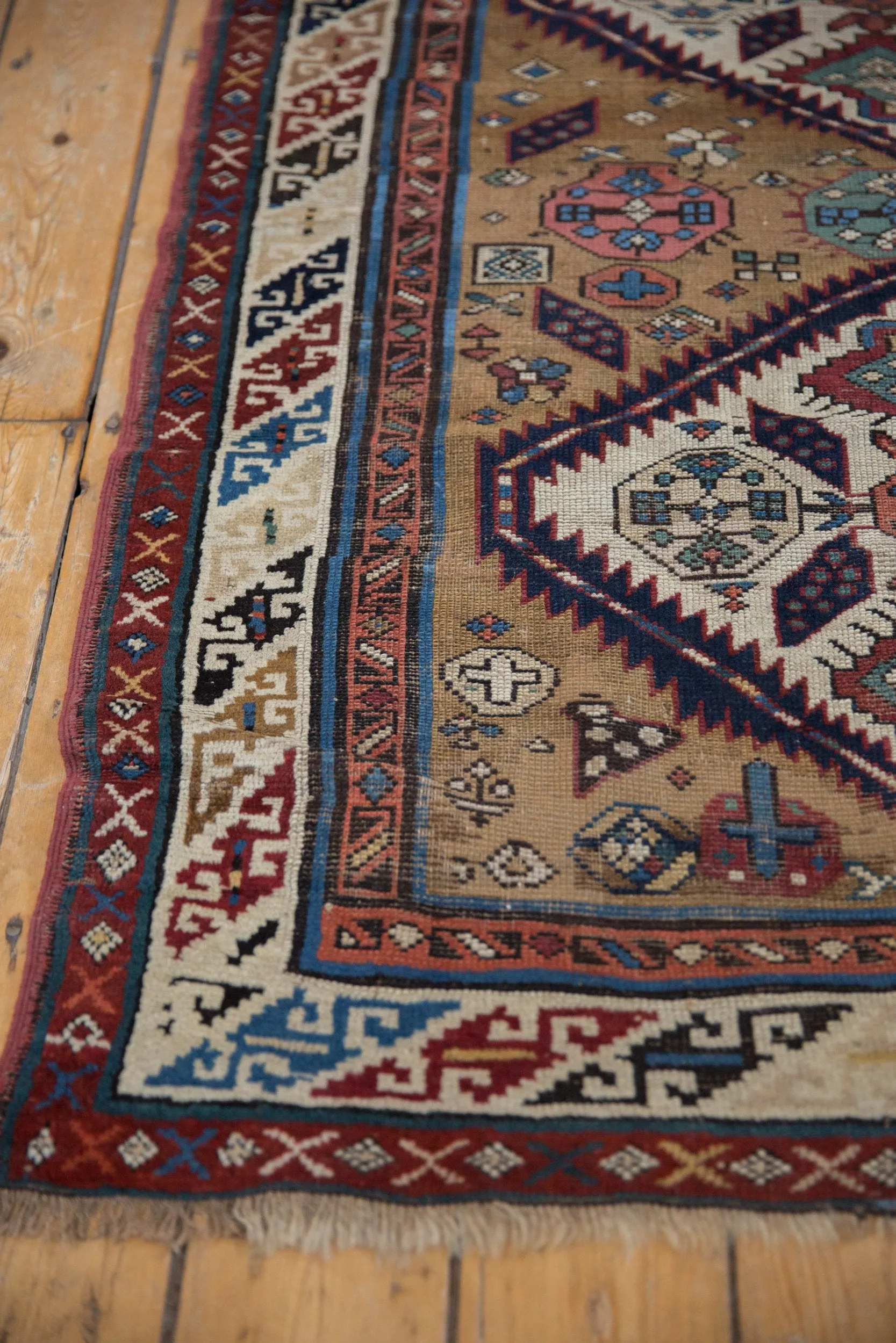 3.5x11.5 Antique Caucasian Rug Runner