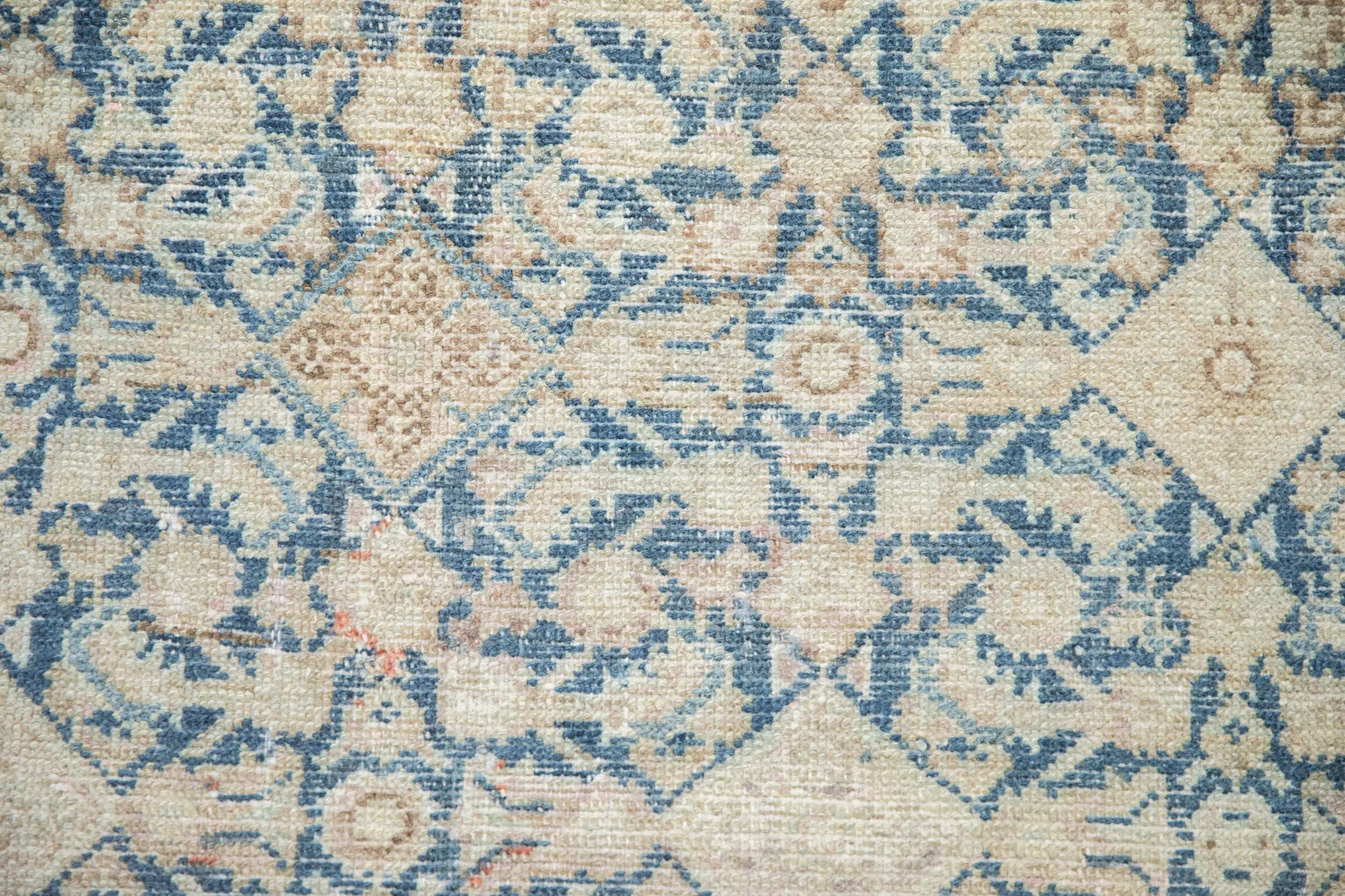 3.5x4.5 Vintage Distressed Fragment Hamadan Square Rug