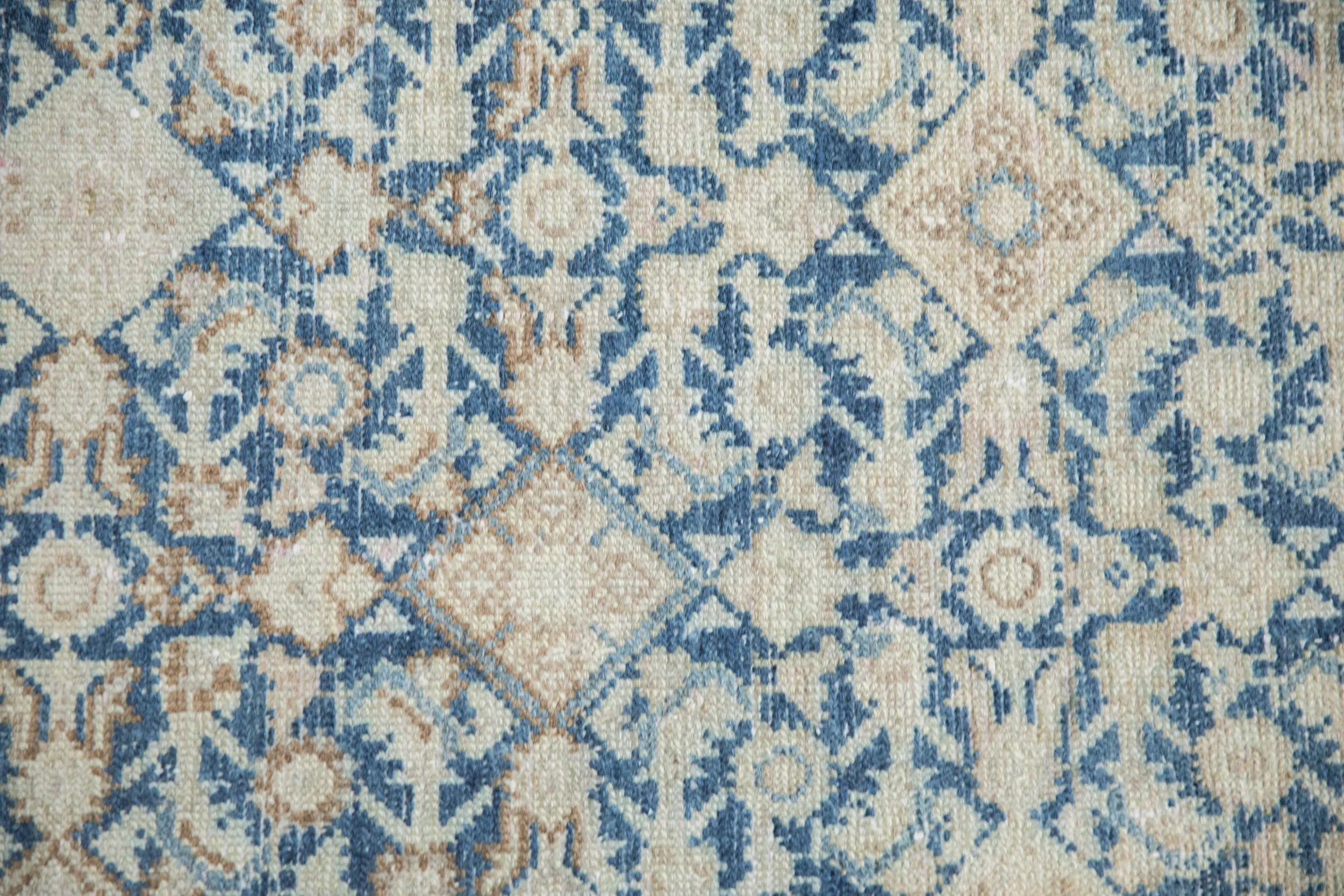 3.5x4.5 Vintage Distressed Fragment Hamadan Square Rug