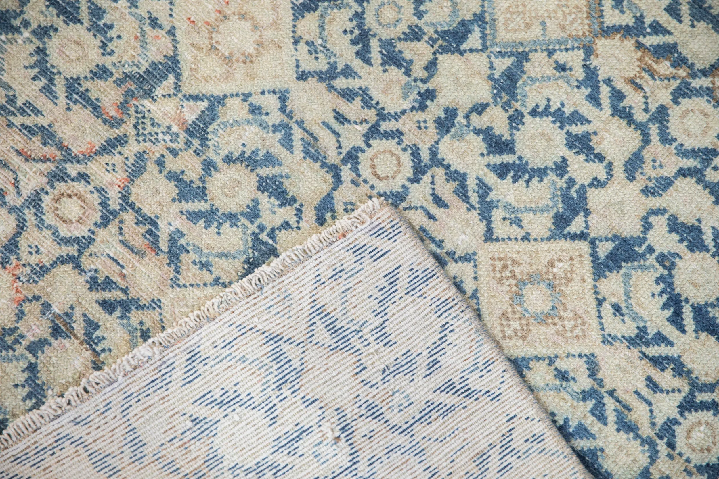 3.5x4.5 Vintage Distressed Fragment Hamadan Square Rug