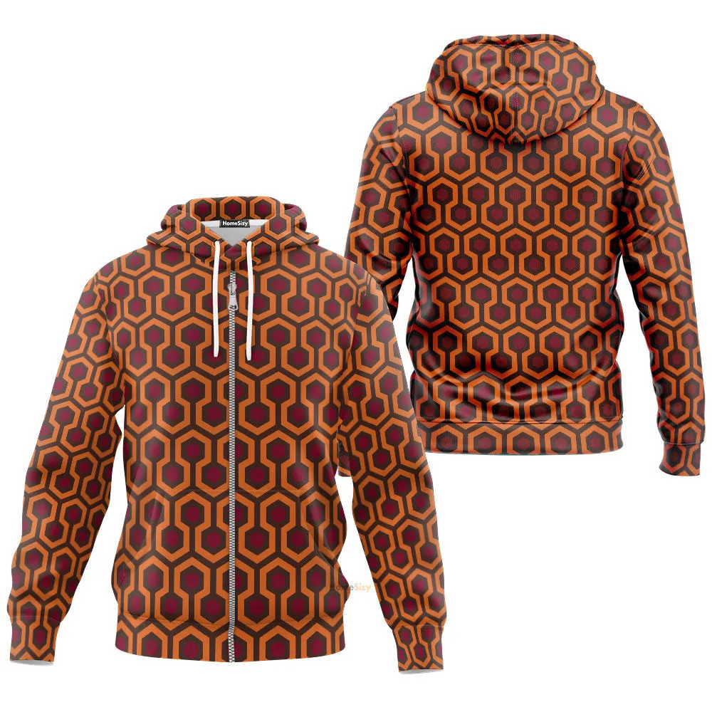 3D Overlook Hotel Carpet The Shining Custom Cosplay Tshirt Hoodie QT207157Hf