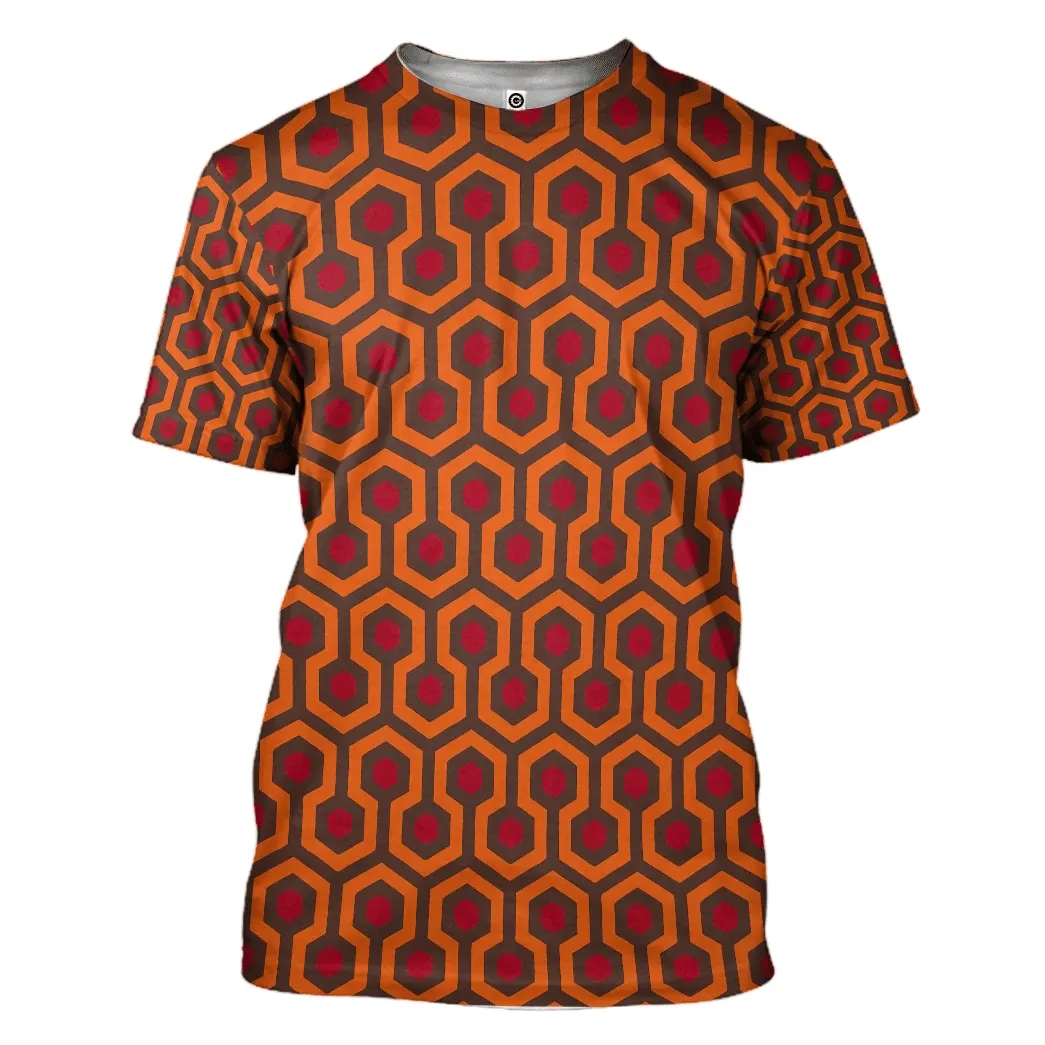 3D Overlook Hotel Carpet The Shining Custom Cosplay Tshirt Hoodie QT207157Hf