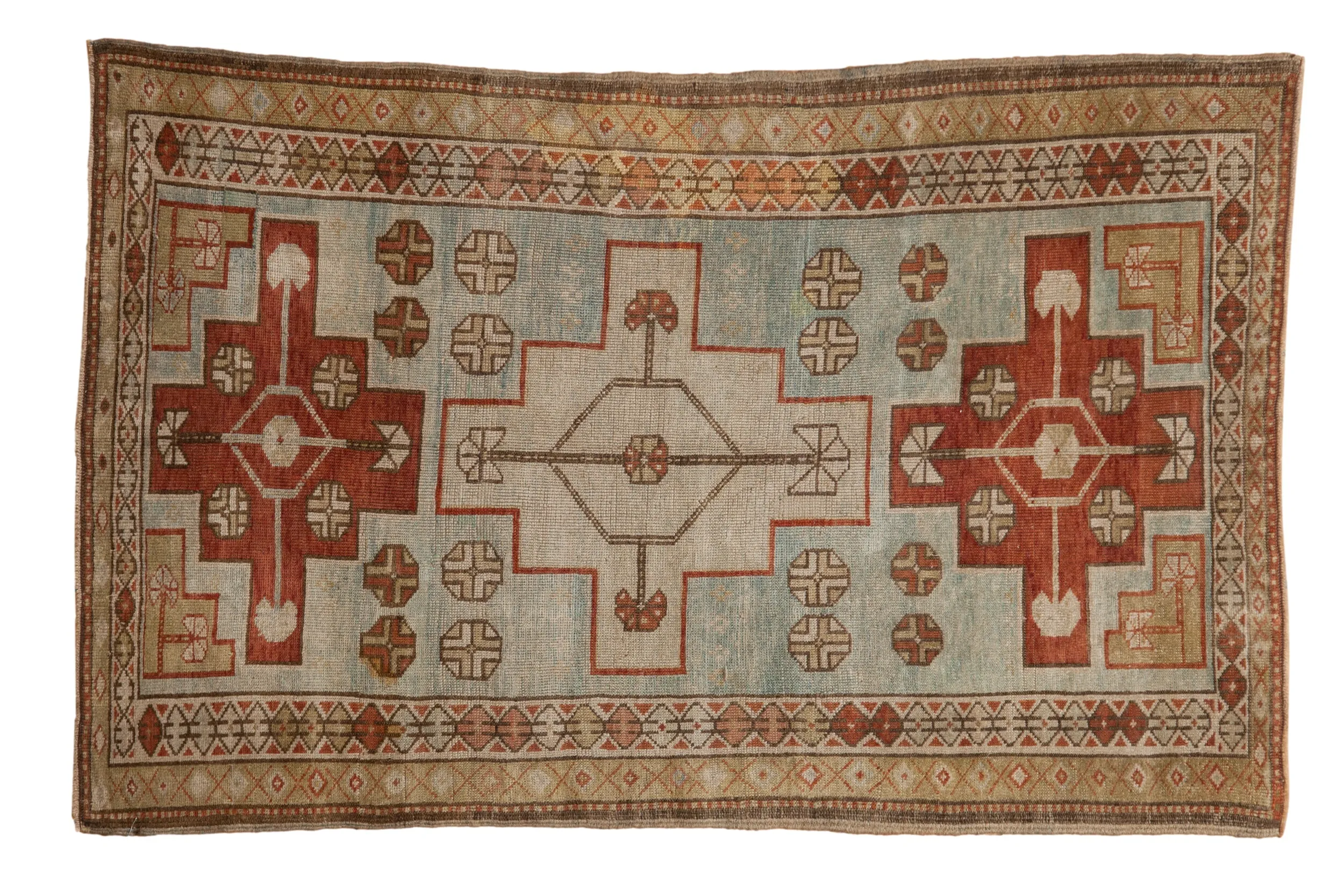 3x5 Vintage Distressed Caucasian Rug