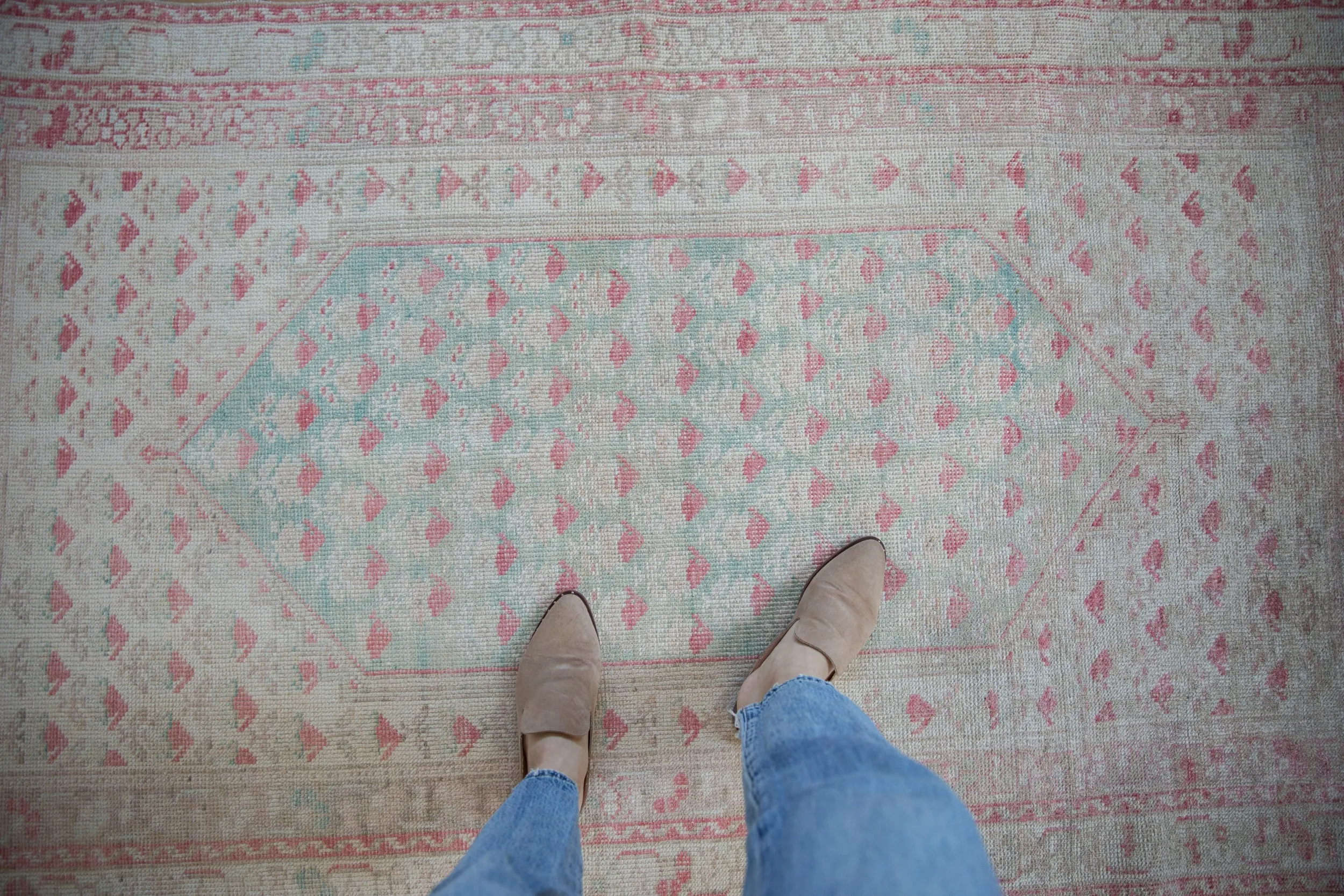 4x6.5 Vintage Distressed Oushak Rug