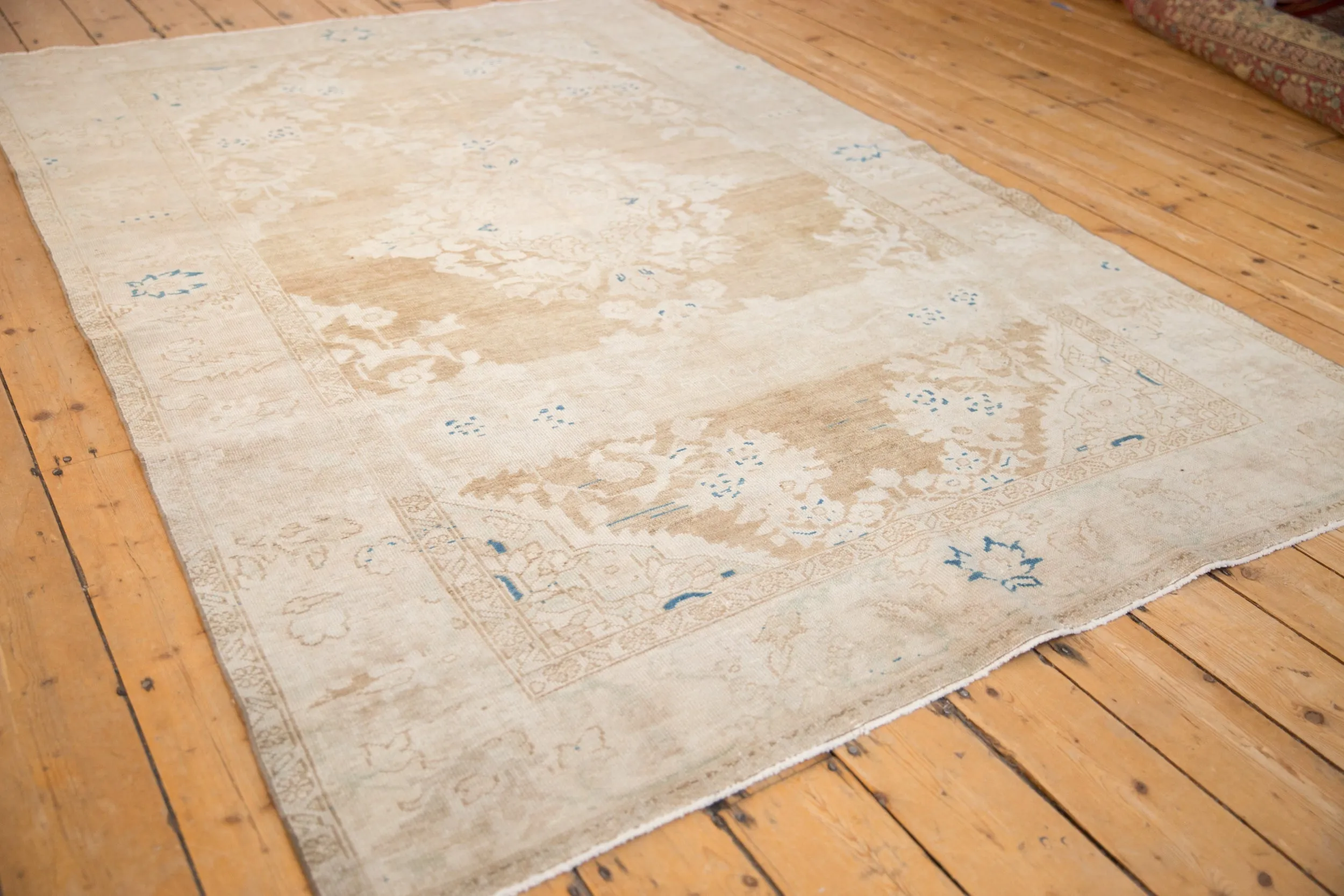 5.5x8 Vintage Distressed Hamadan Carpet