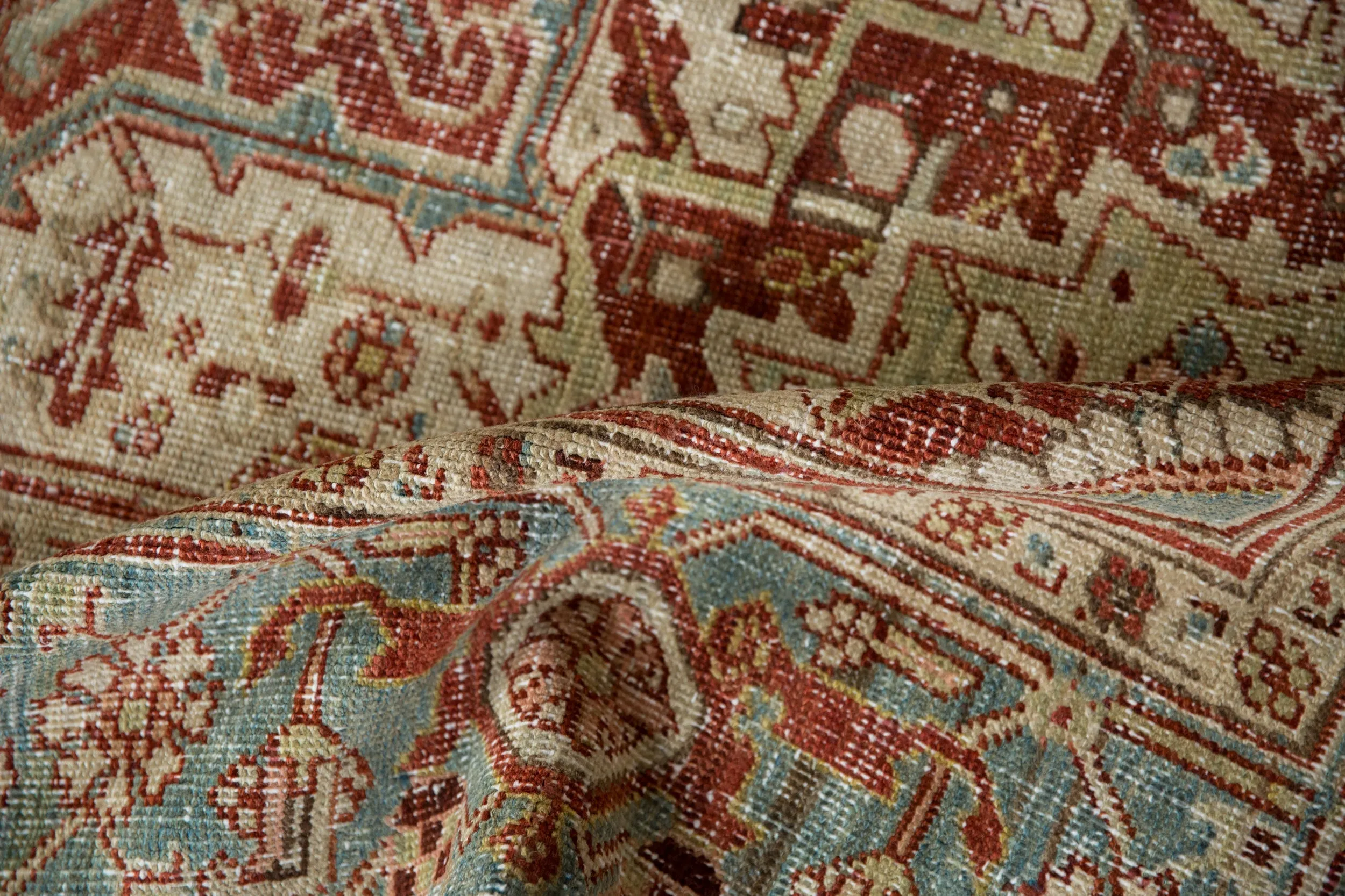 6.5x10 Vintage Distressed Heriz Carpet