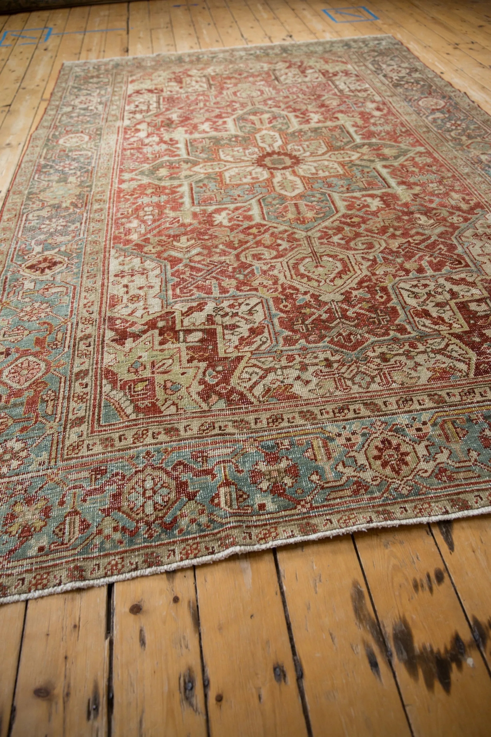 6.5x10 Vintage Distressed Heriz Carpet