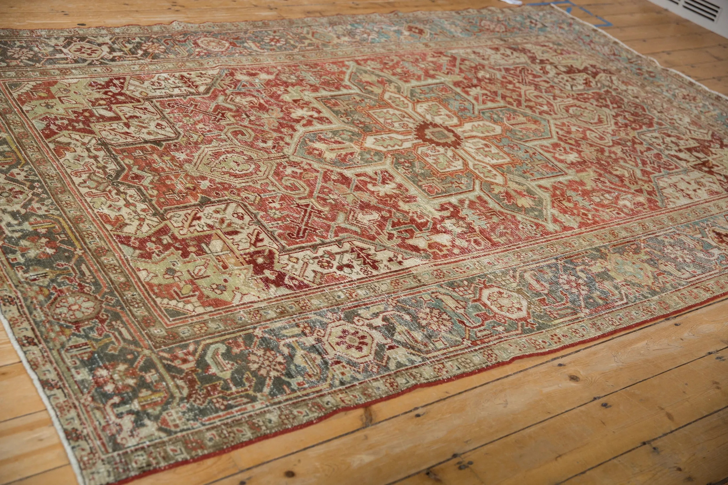 6.5x10 Vintage Distressed Heriz Carpet