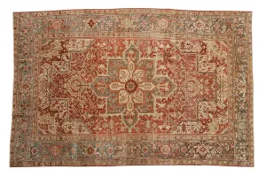 6.5x10 Vintage Distressed Heriz Carpet