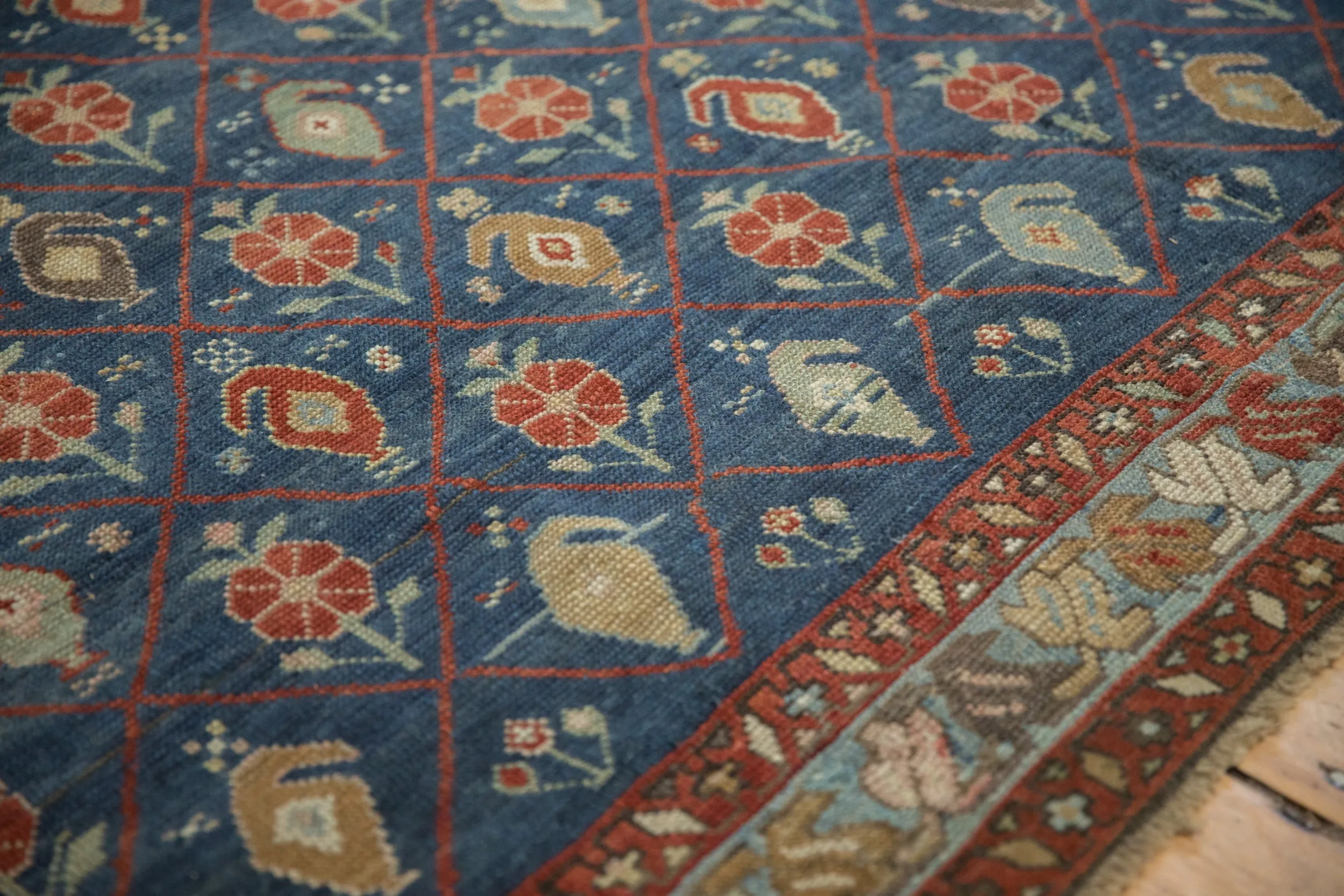 6.5x10.5 Antique Distressed Kurdish Carpet