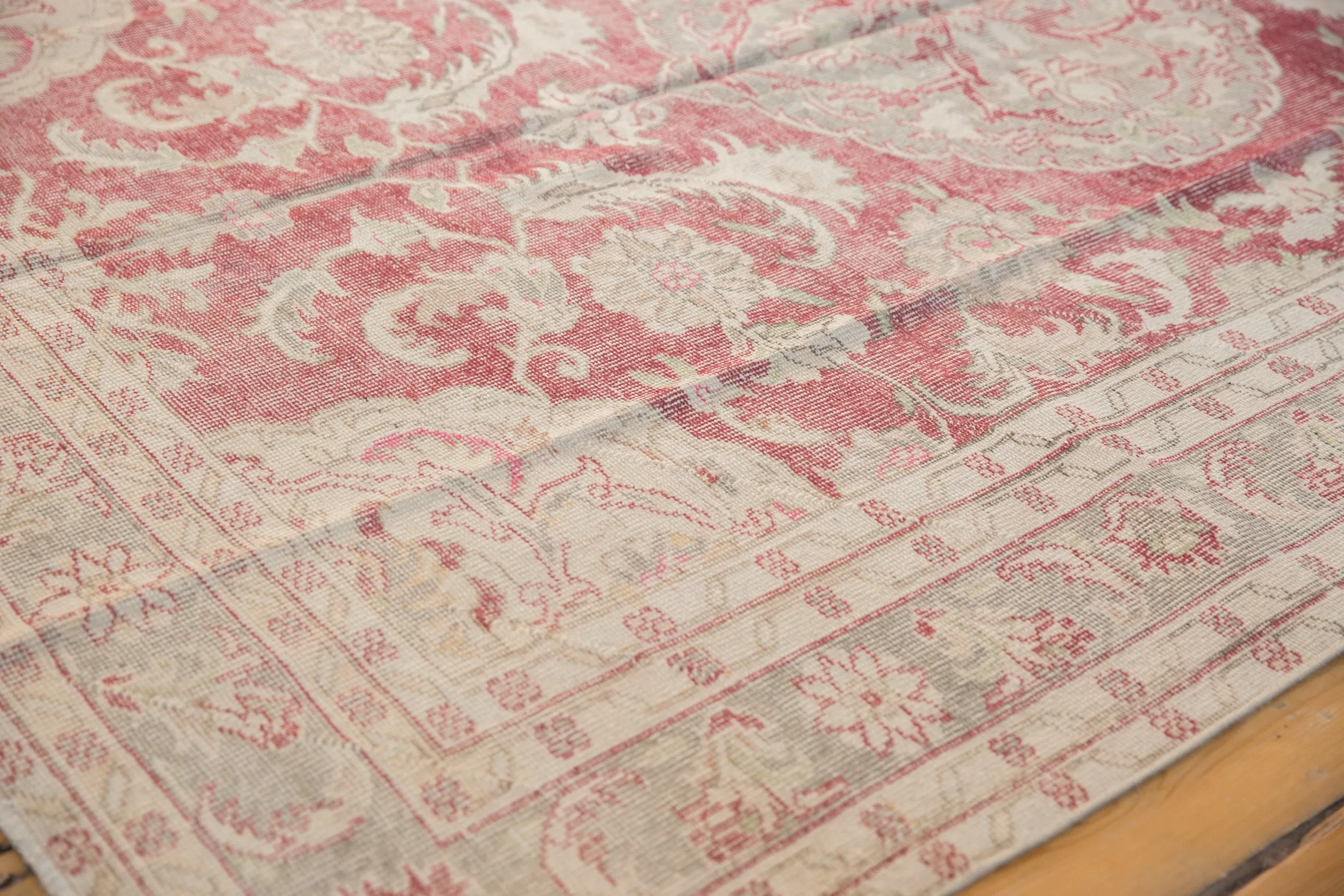 6.5x9 Vintage Distressed Oushak Carpet