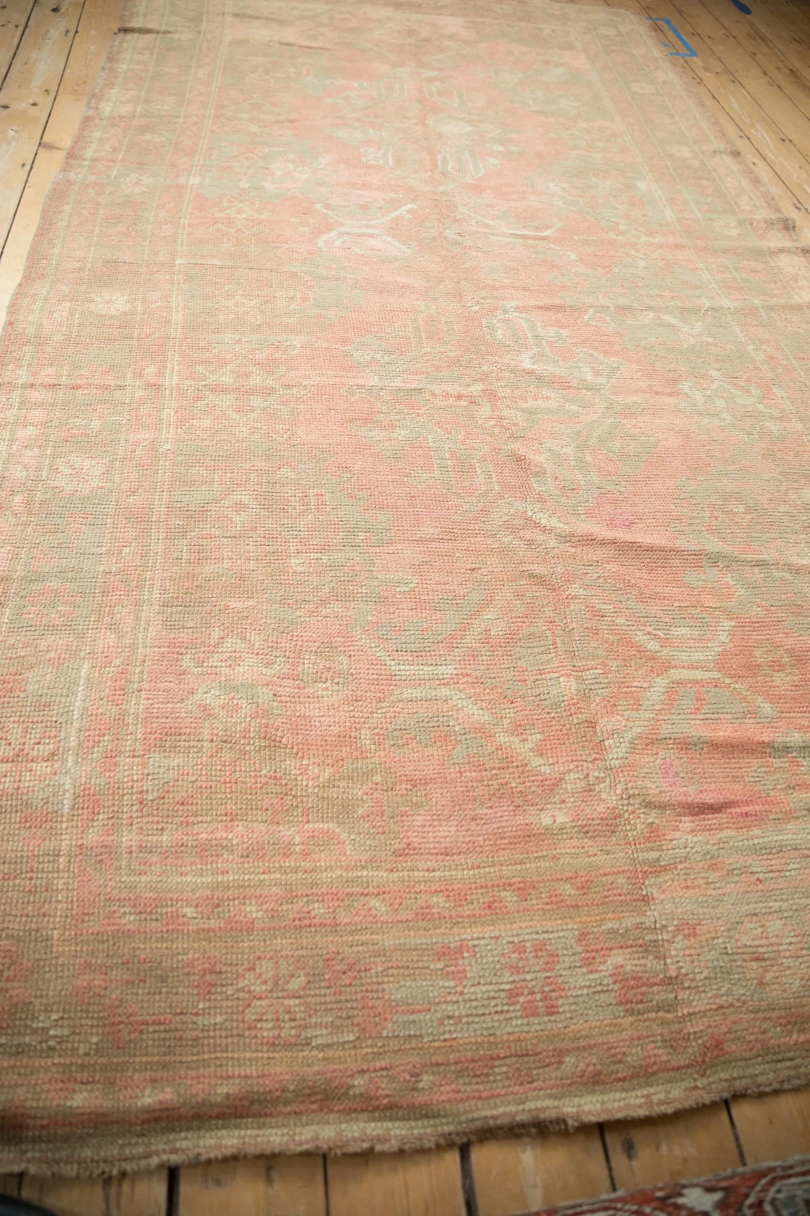 6x11 Vintage Distressed Oushak Carpet