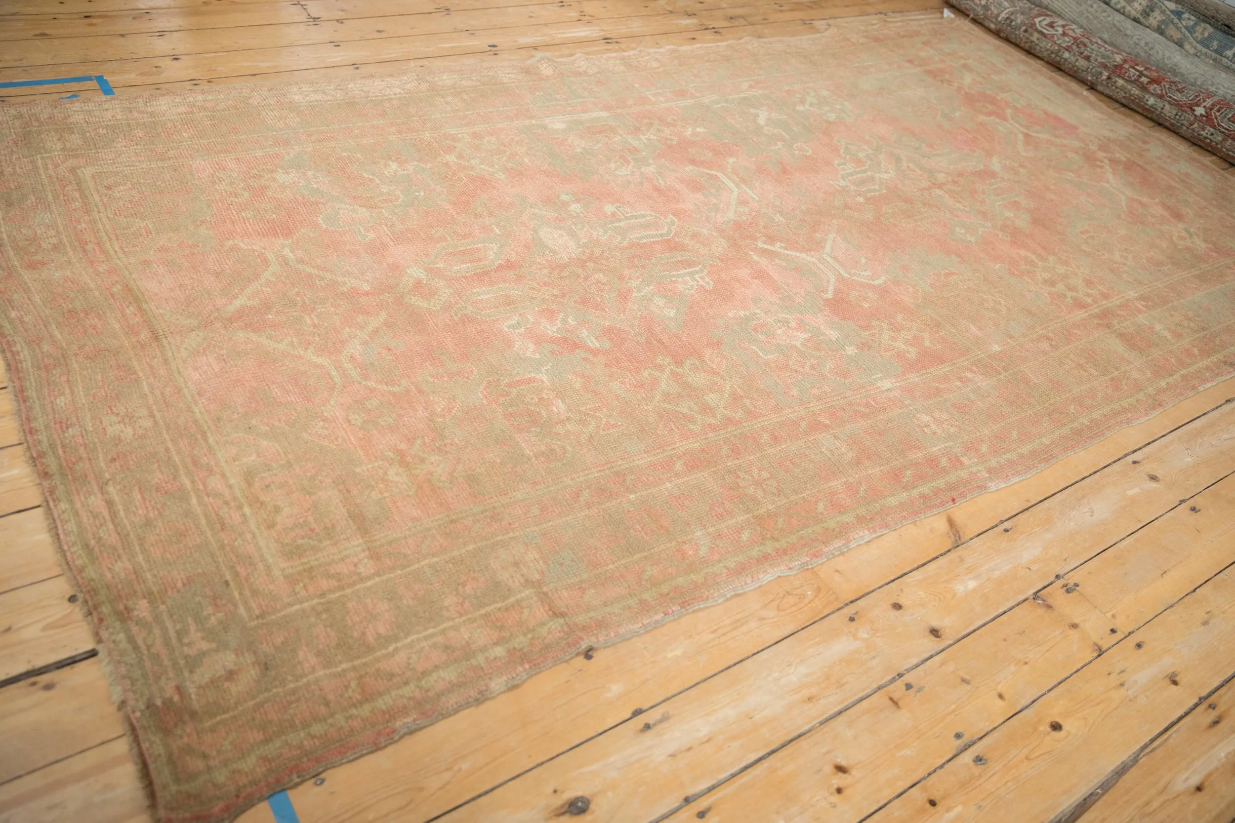 6x11 Vintage Distressed Oushak Carpet