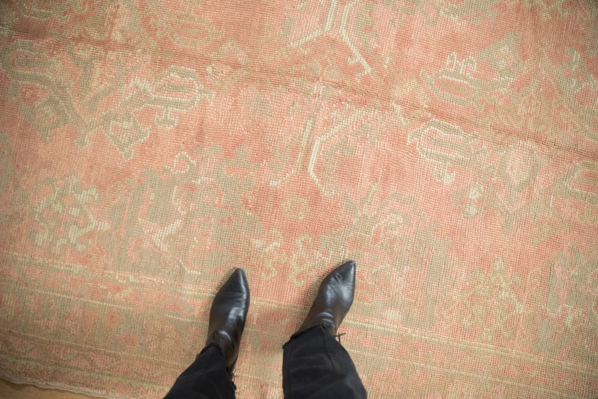 6x11 Vintage Distressed Oushak Carpet