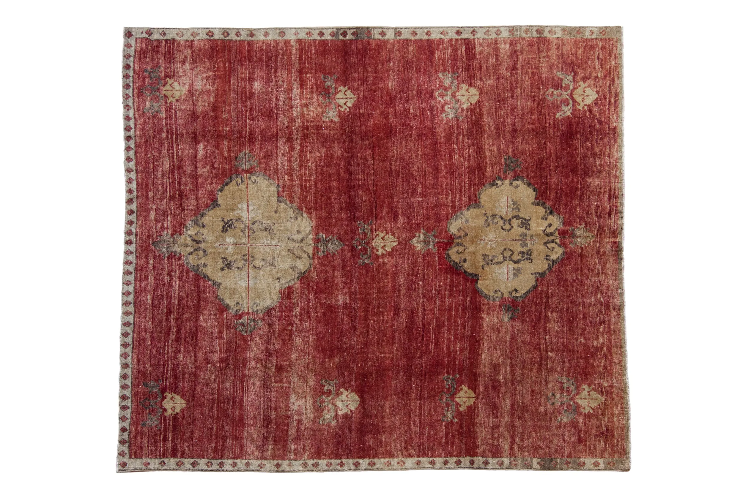 6x7 Vintage Fragment Kars Square Carpet