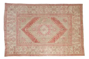 6x8.5 Vintage Distressed Oushak Carpet