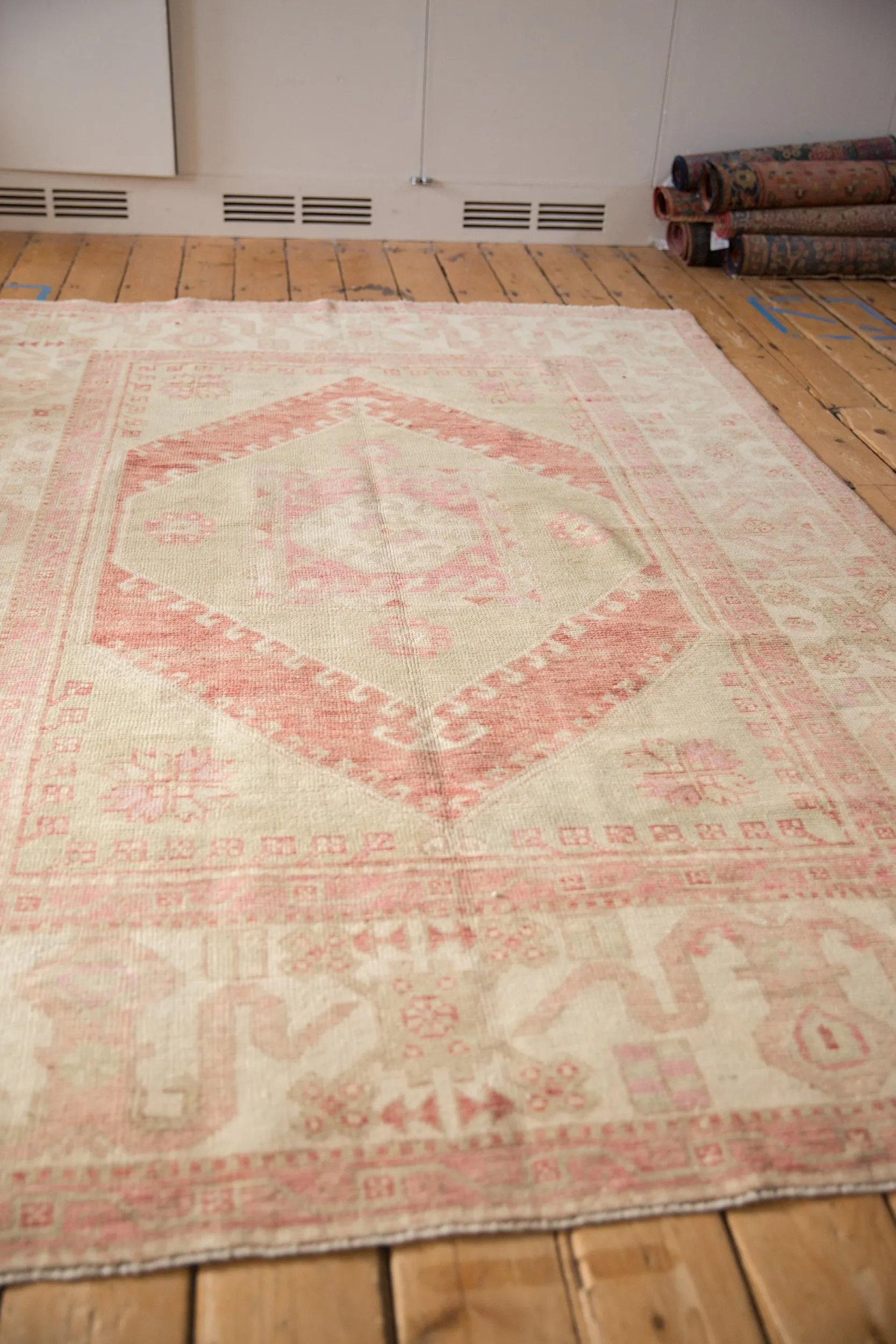 6x8.5 Vintage Distressed Oushak Carpet