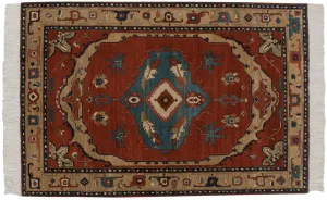6x9 Vintage Armenian Serapi Design Carpet