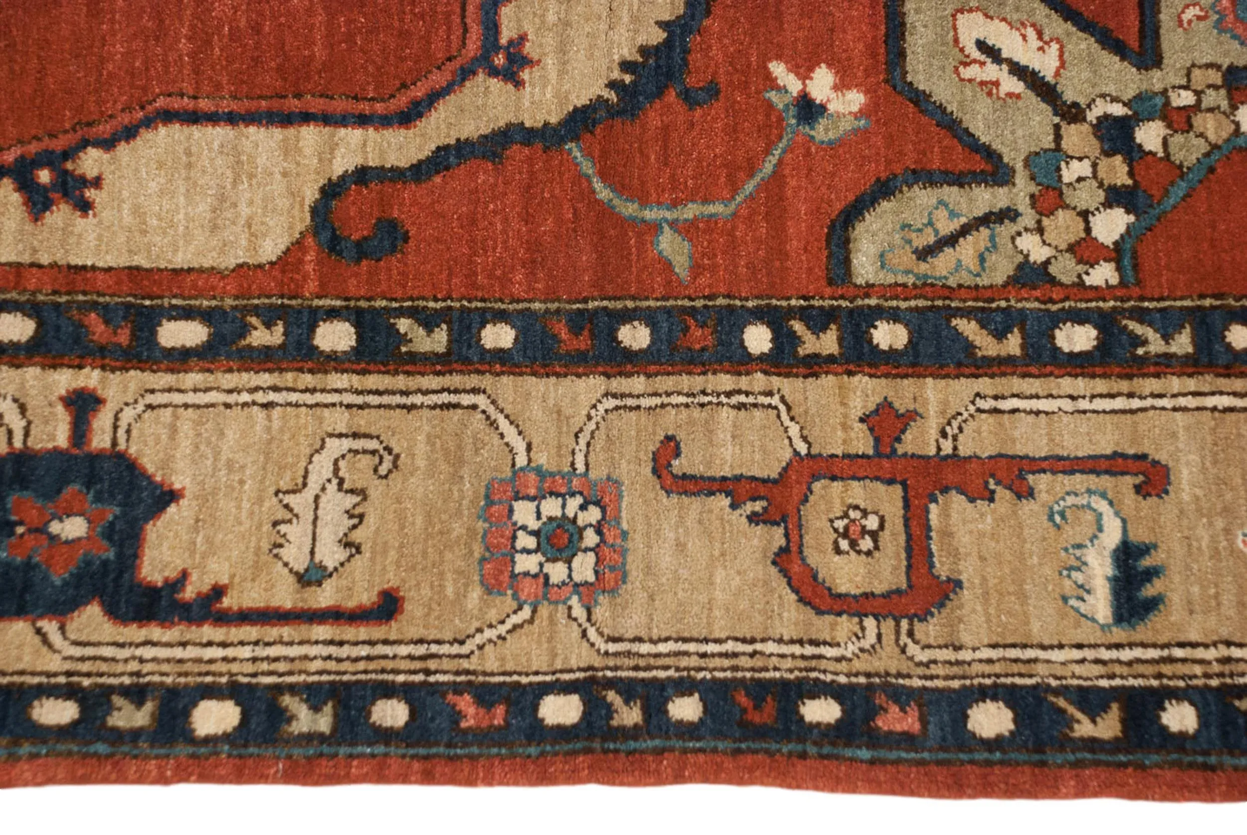 6x9 Vintage Armenian Serapi Design Carpet