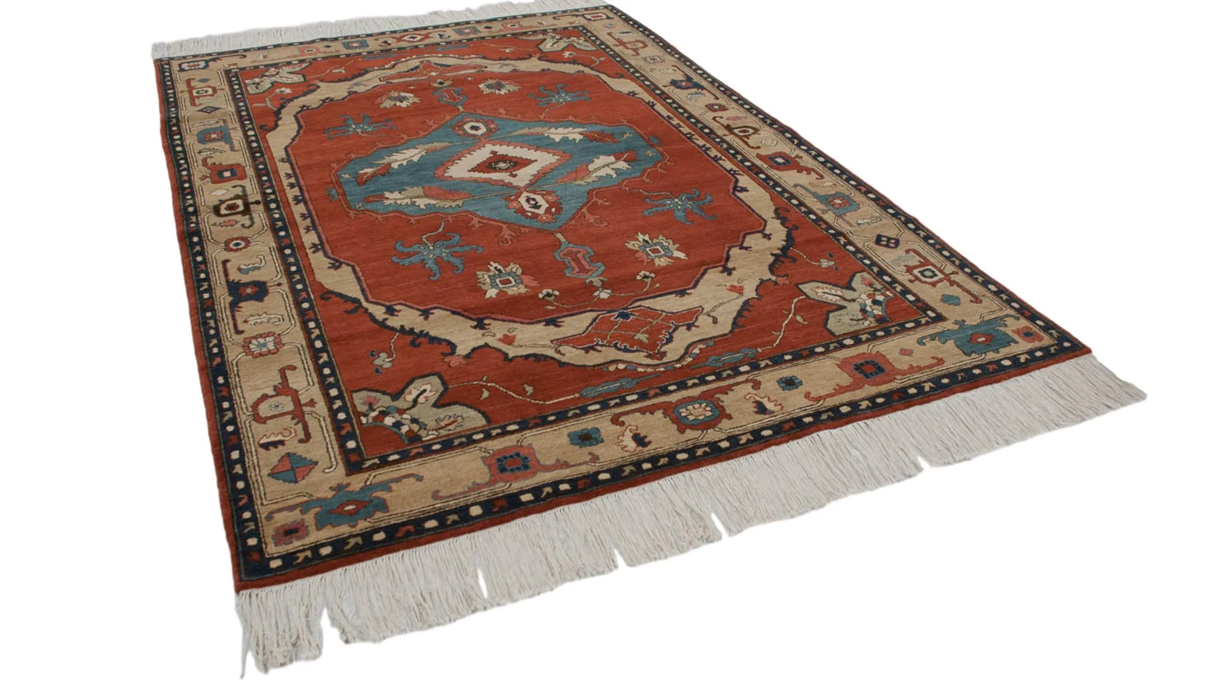 6x9 Vintage Armenian Serapi Design Carpet