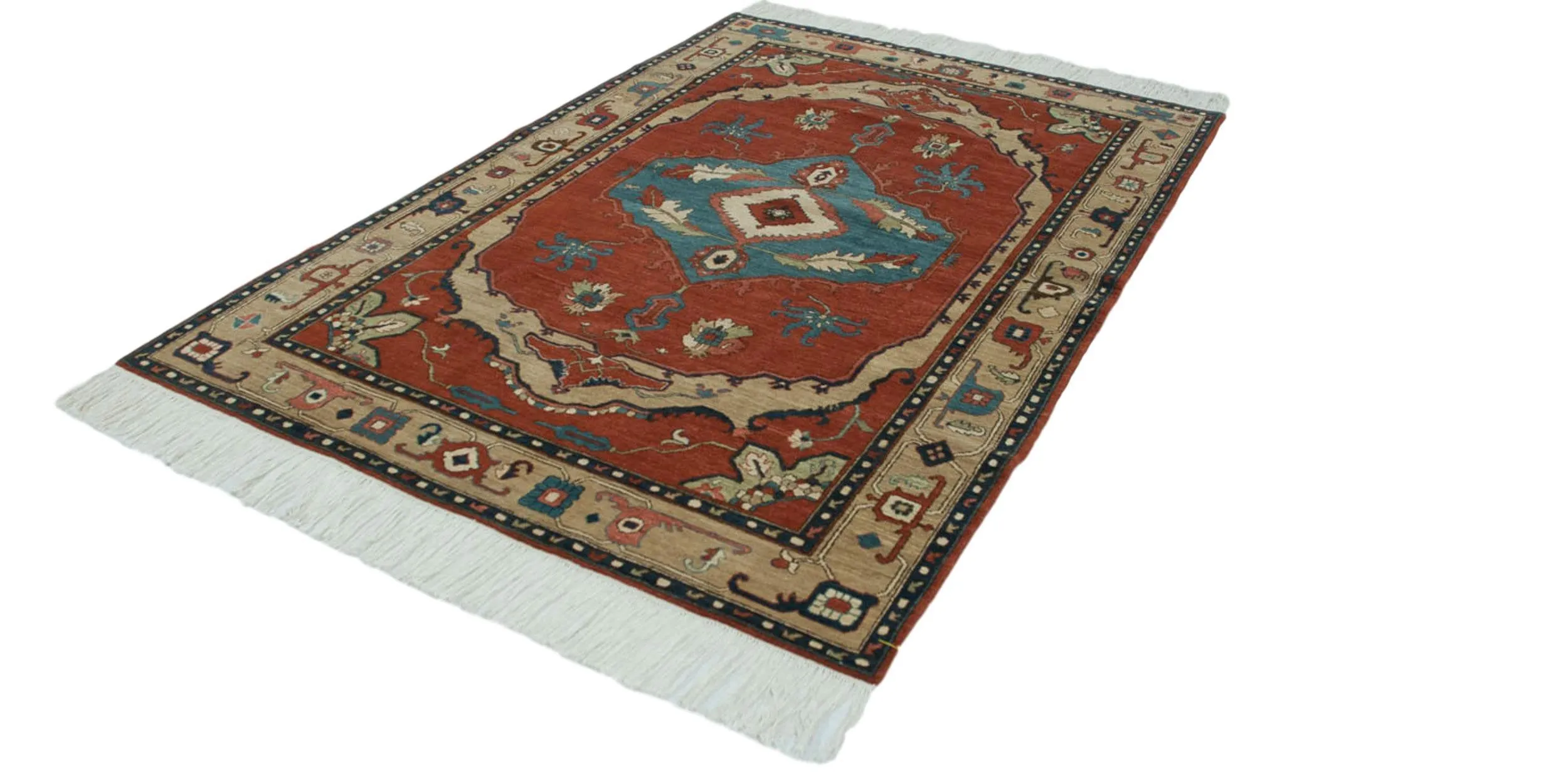 6x9 Vintage Armenian Serapi Design Carpet